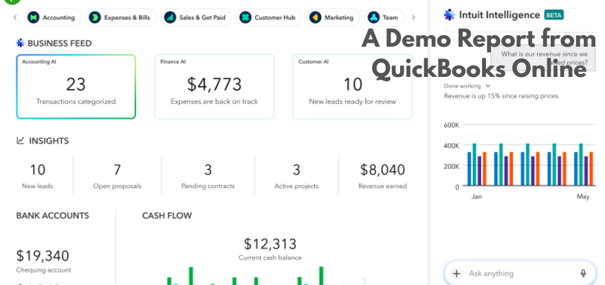 A Demo Report from QuickBooks Online