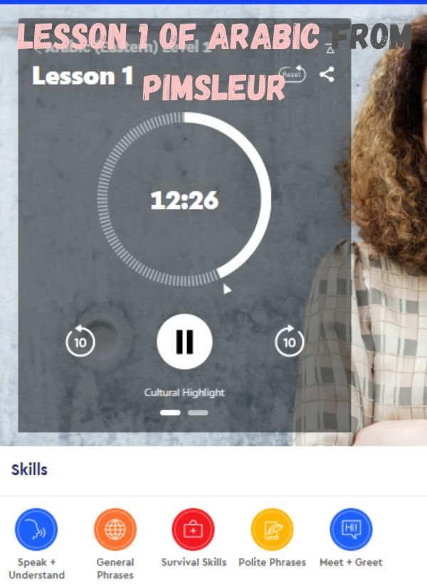 Lesson 1 Of Arabic from Pimsleur